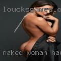 Naked woman hands knees